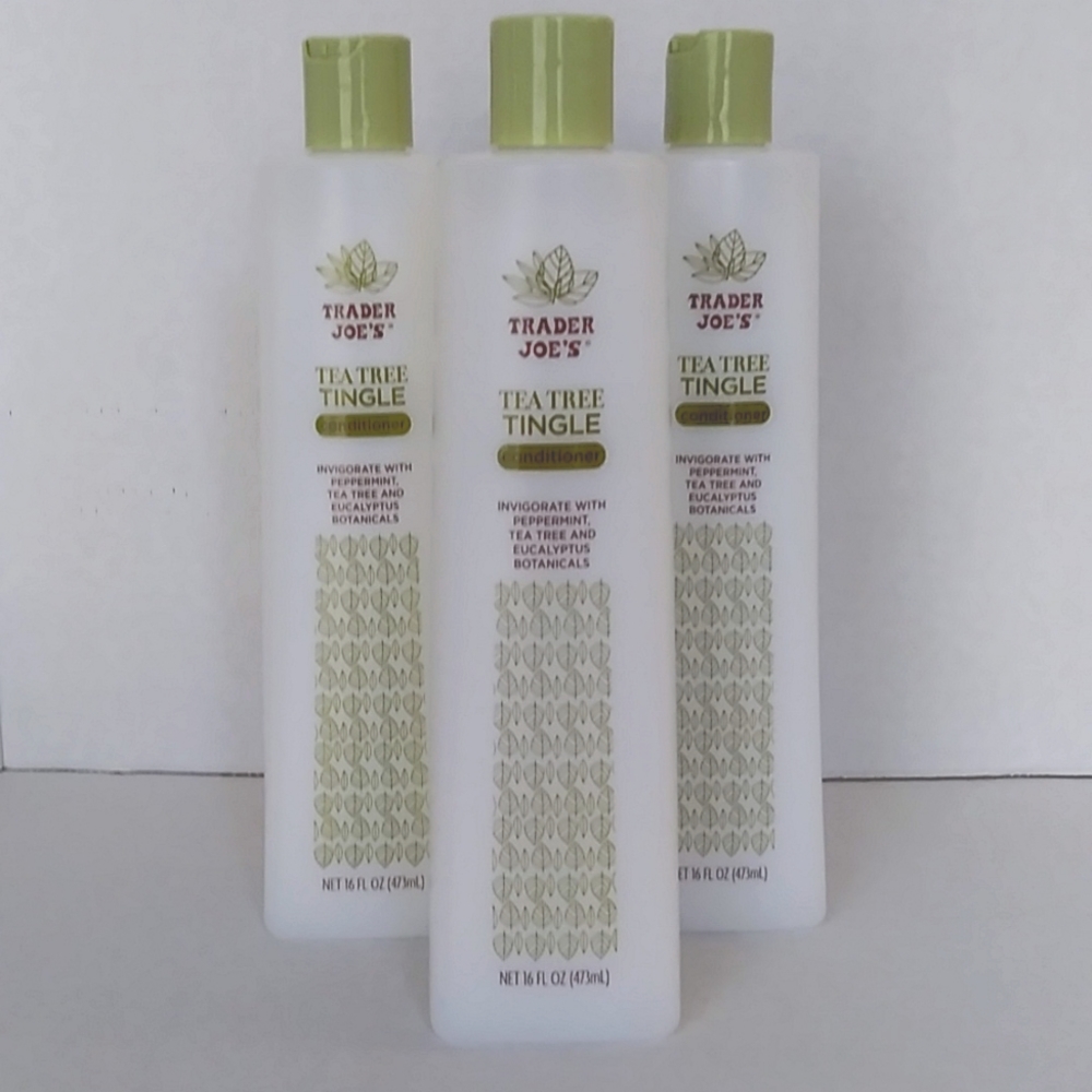 Trader Joe's Tea Tree Tingle Conditioner 3 Pack Brand New 16 fl oz Each